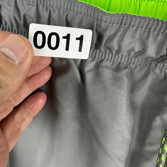 GEORGE MEN'S SWIMMING BOARD SHORTS GRAY AND NEON GREEN DRAWSTRING SIZE XL 40-42 - Picture 10 of 10